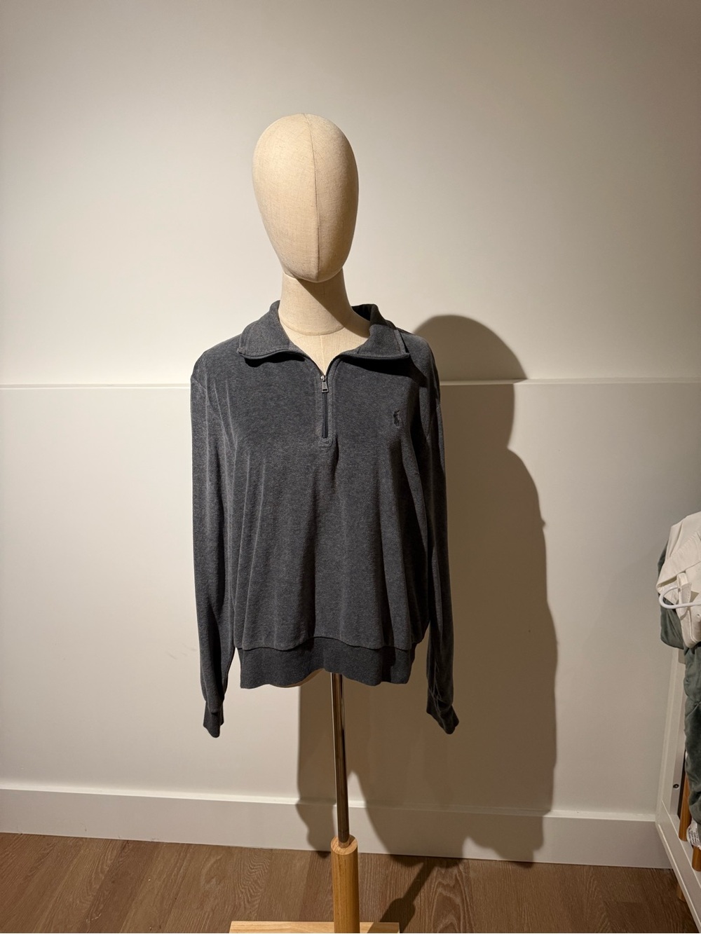 Ralph Lauren Dark Gray Quarter-Zip Pullover Sweater